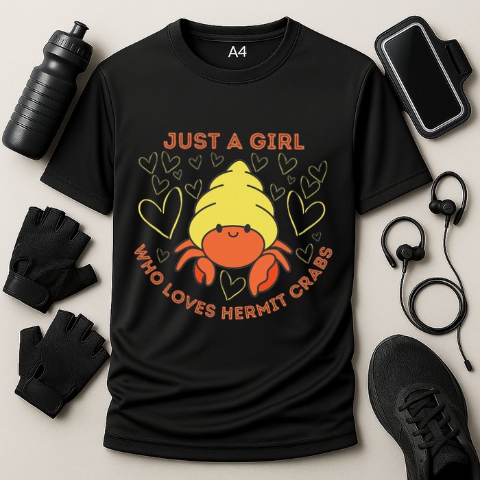 Just A Girl Who Loves Hermit Crabs Cute Hermit Crab Lover Cooling Performance Crew T-Shirt