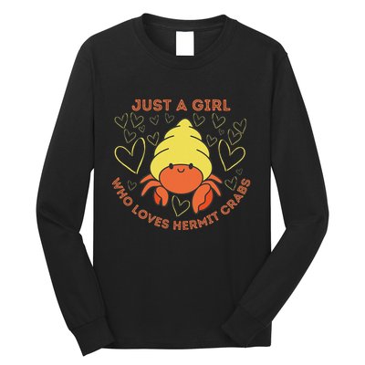 Just A Girl Who Loves Hermit Crabs Cute Hermit Crab Lover Long Sleeve Shirt