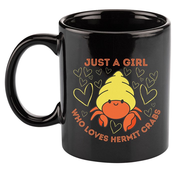 Just A Girl Who Loves Hermit Crabs Cute Hermit Crab Lover 11oz C Handle Ceramic Mug