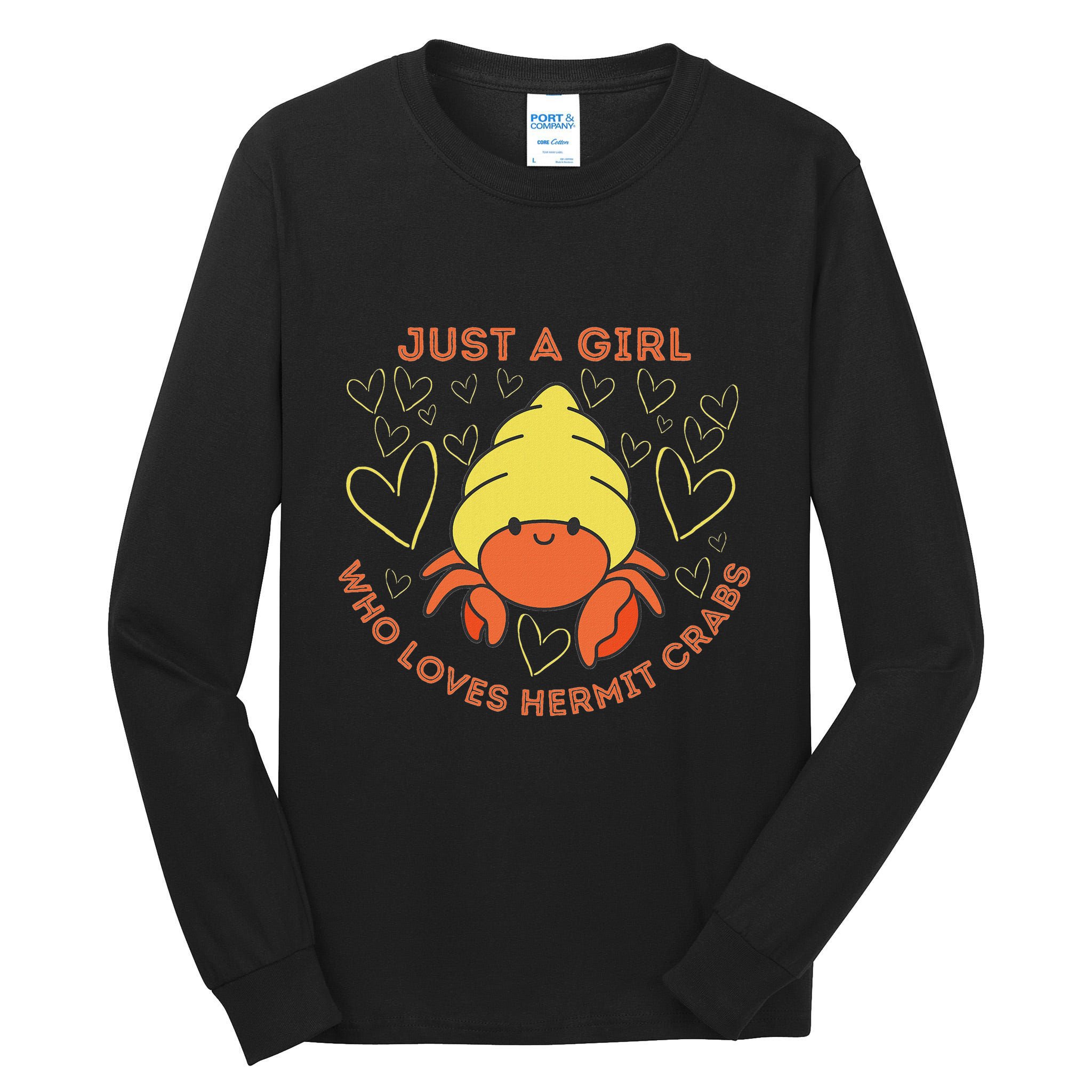 Just A Girl Who Loves Hermit Crabs Cute Hermit Crab Lover Tall Long Sleeve T-Shirt