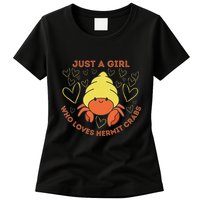 Just A Girl Who Loves Hermit Crabs Cute Hermit Crab Lover Womens T-Shirt