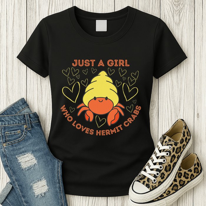 Just A Girl Who Loves Hermit Crabs Cute Hermit Crab Lover Womens T-Shirt