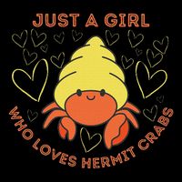 Just A Girl Who Loves Hermit Crabs Cute Hermit Crab Lover Womens T-Shirt