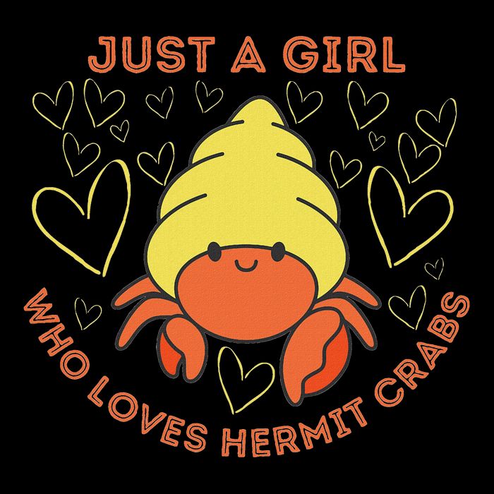 Just A Girl Who Loves Hermit Crabs Cute Hermit Crab Lover Womens T-Shirt
