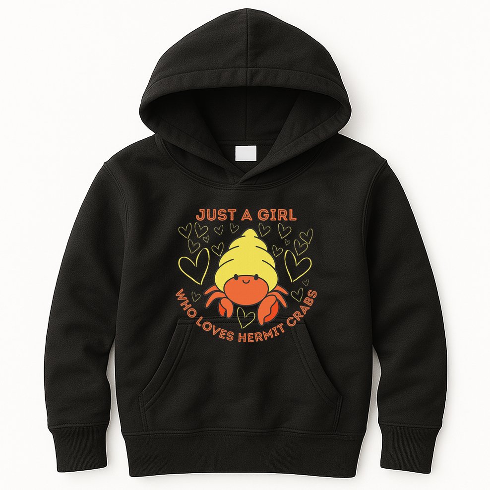 Just A Girl Who Loves Hermit Crabs Cute Hermit Crab Lover Kids Hoodie