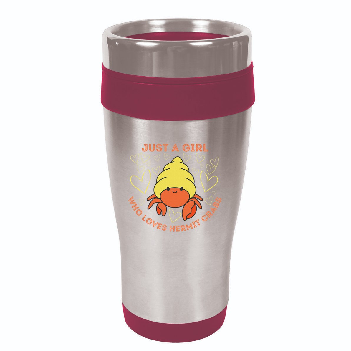 Just A Girl Who Loves Hermit Crabs Cute Hermit Crab Lover 16oz Travel Tumbler