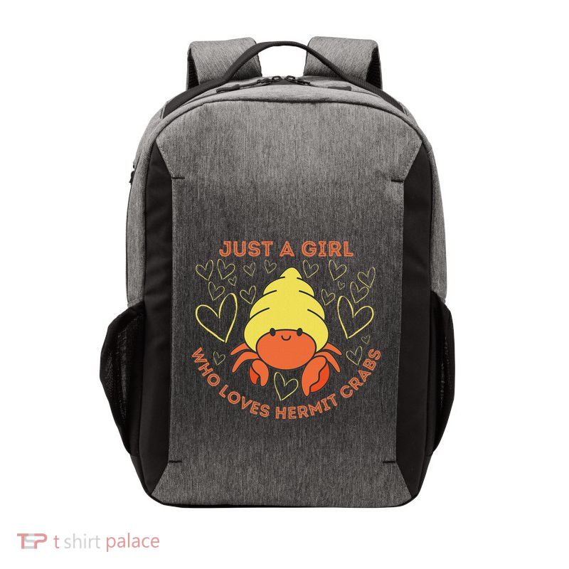 Just A Girl Who Loves Hermit Crabs Cute Hermit Crab Lover Vector Backpack