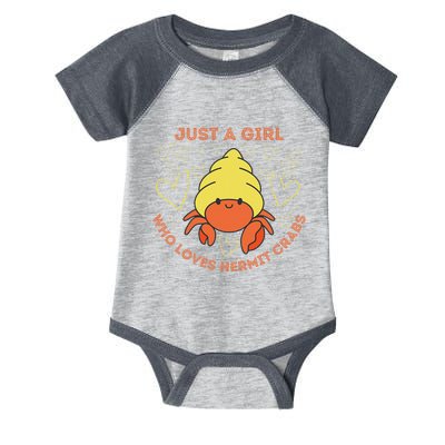 Just A Girl Who Loves Hermit Crabs Cute Hermit Crab Lover Infant Baby Jersey Bodysuit