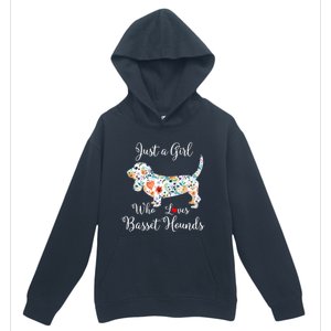 JUST A GIRL WHO LOVES BASSET HOUNDS Hoodie Urban Pullover Hoodie