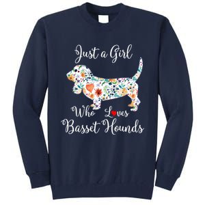 JUST A GIRL WHO LOVES BASSET HOUNDS Hoodie Tall Sweatshirt