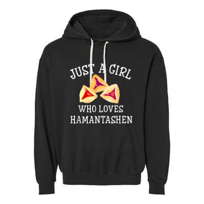 Just A Girl Who Loves Hamantashen Happy Purim Costume Party Garment-Dyed Fleece Hoodie