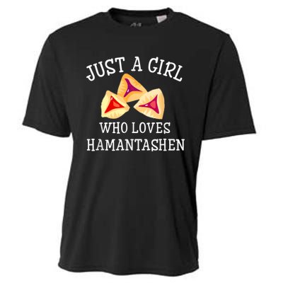 Just A Girl Who Loves Hamantashen Happy Purim Costume Party Cooling Performance Crew T-Shirt