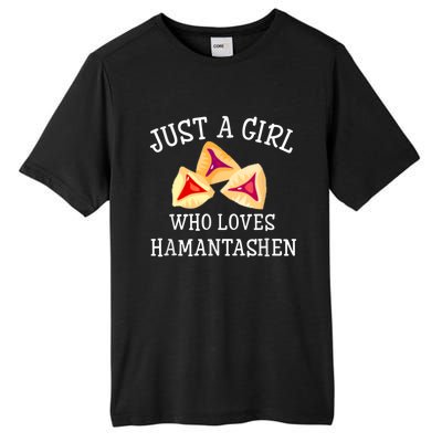 Just A Girl Who Loves Hamantashen Happy Purim Costume Party Tall Fusion ChromaSoft Performance T-Shirt