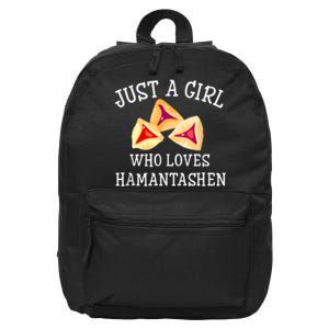 Just A Girl Who Loves Hamantashen Happy Purim Costume Party 16 in Basic Backpack