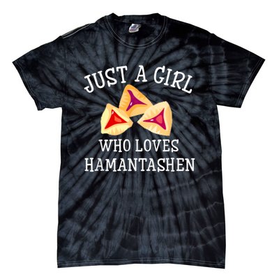 Just A Girl Who Loves Hamantashen Happy Purim Costume Party Tie-Dye T-Shirt