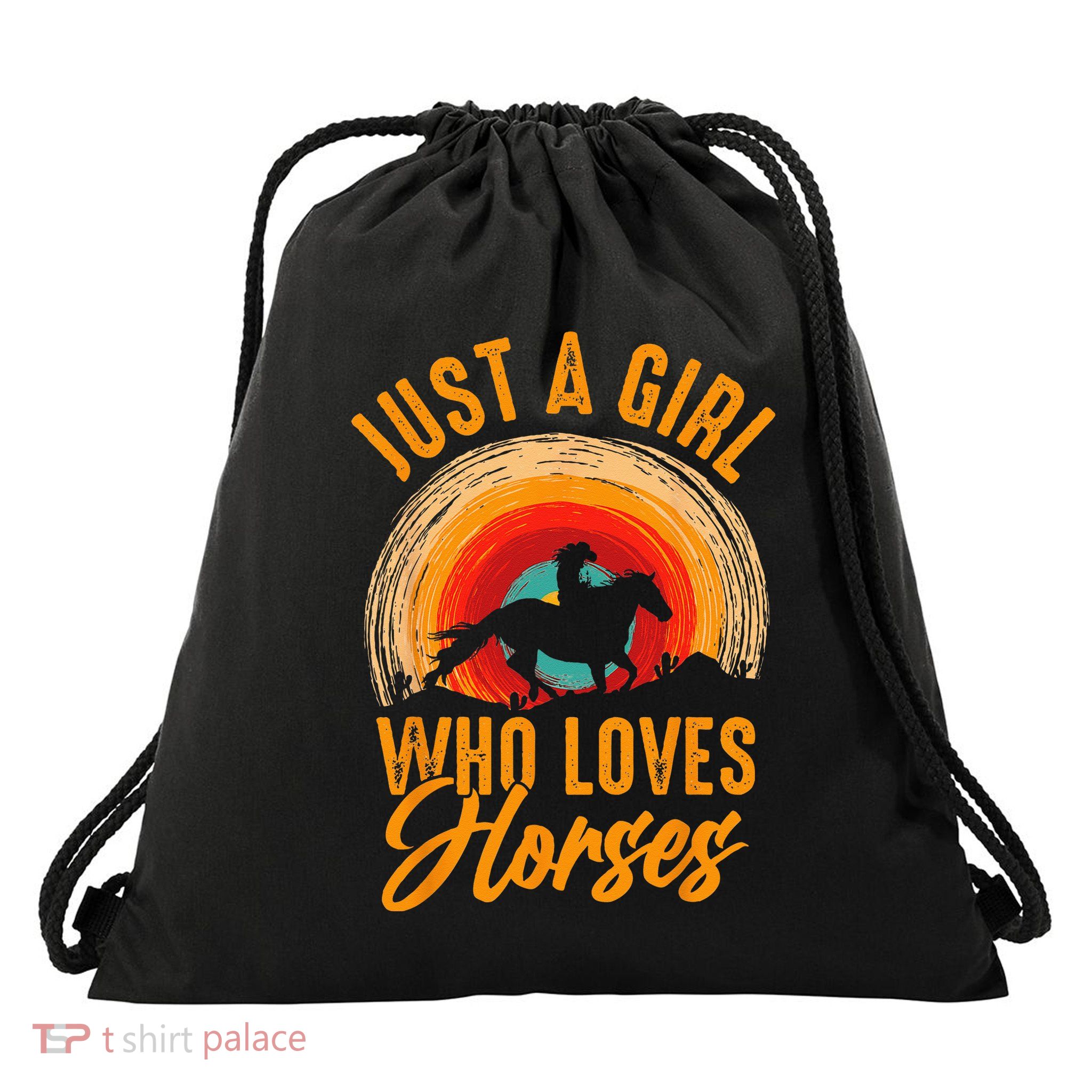 Just A Girl Who Loves Monkeys Cute Monkey Lover Kids Drawstring Bag