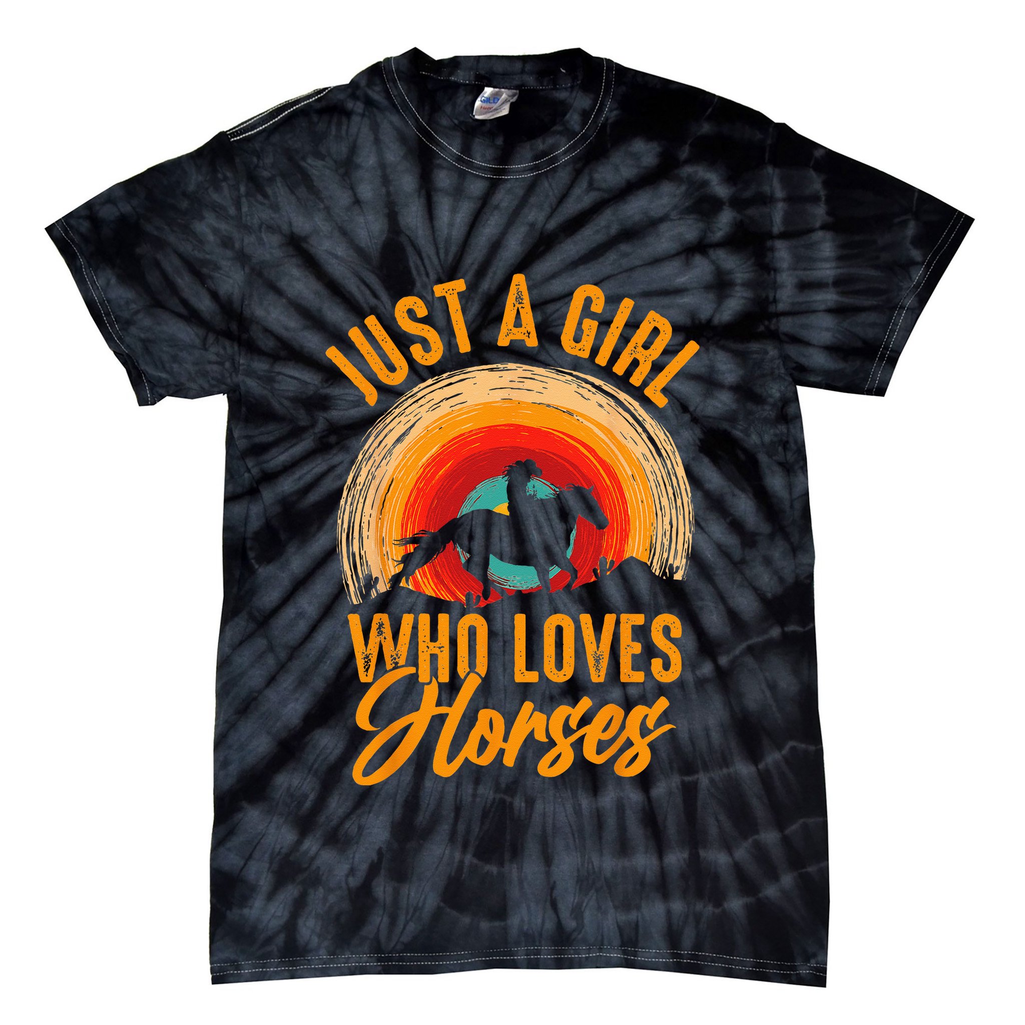Just A Girl Who Loves Monkeys Cute Monkey Lover Kids Tie-Dye T-Shirt