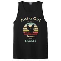 Just A Girl Who Runs On Jesus And Eagles Retro Eagle PosiCharge Competitor Tank