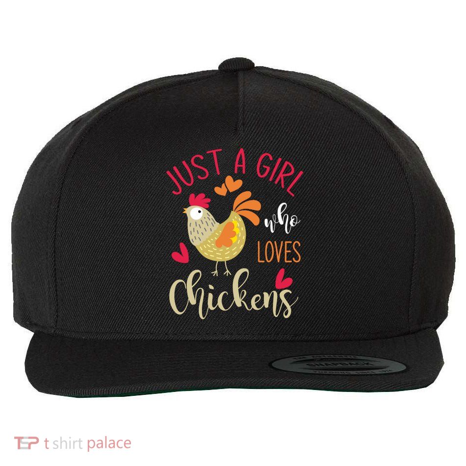 Just A Girl Who Loves Chickens Cool Gift Wool Snapback Cap