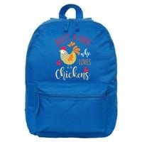 Just A Girl Who Loves Chickens Cool Gift 16 in Basic Backpack