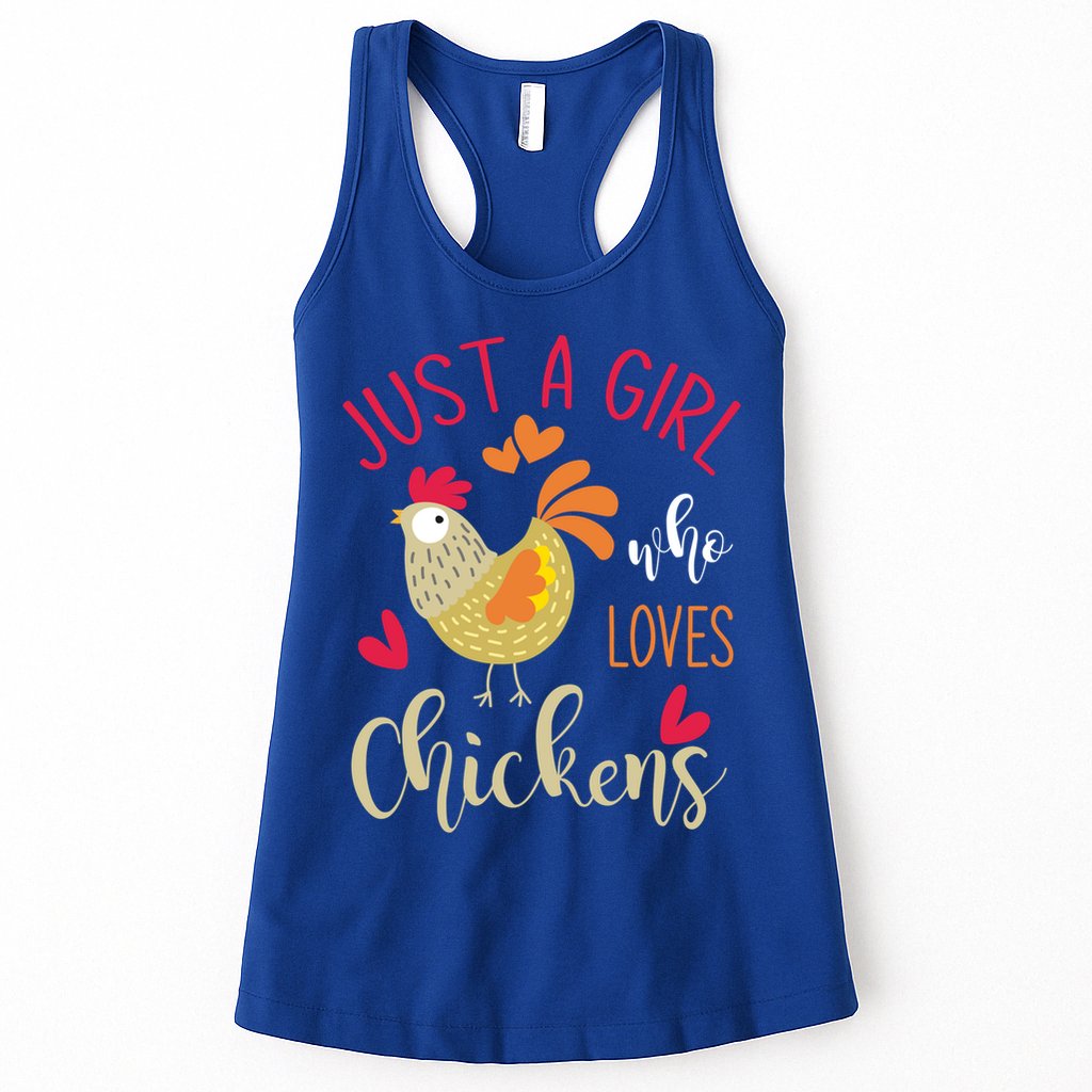 Just A Girl Who Loves Chickens Cool Gift Womens Tank Top