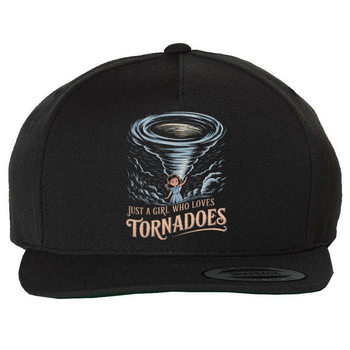 Just A Girl Who Loves Tornadoes Enthusiast Meteorology Storm Wool Snapback Cap