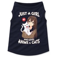 Just A Girl Who Loves Anime & Cats Cute Gifts Doggie Tank