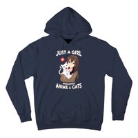 Just A Girl Who Loves Anime & Cats Cute Gifts Hoodie