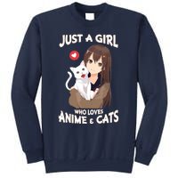 Just A Girl Who Loves Anime & Cats Cute Gifts Sweatshirt