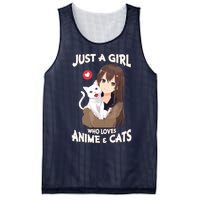 Just A Girl Who Loves Anime & Cats Cute Gifts Mesh Reversible Basketball Jersey Tank