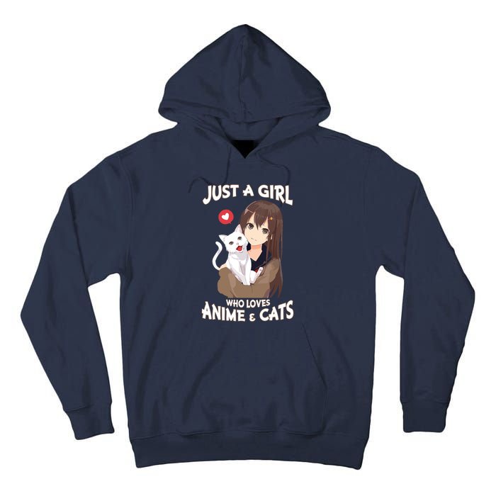 Just A Girl Who Loves Anime & Cats Cute Gifts Tall Hoodie