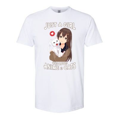 Just A Girl Who Loves Anime & Cats Cute Gifts Softstyle® CVC T-Shirt