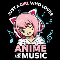 Just A Girl Who Loves Anime and Music Wo Anime Teen Girl Baby Bodysuit