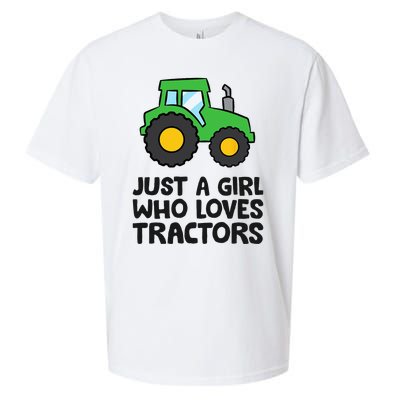 Just A Girl Who Loves Tractors Sueded Cloud Jersey T-Shirt