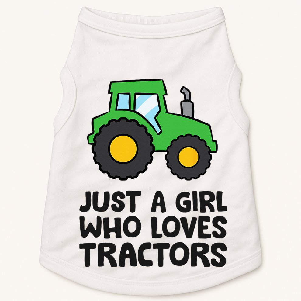 Just A Girl Who Loves Tractors Doggie Tank