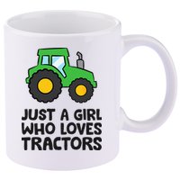 Just A Girl Who Loves Tractors 11oz C Handle Ceramic Mug