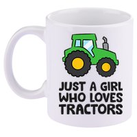 Just A Girl Who Loves Tractors 11oz C Handle Ceramic Mug