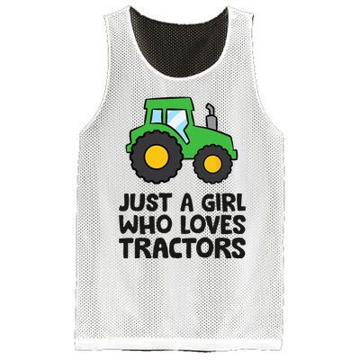 Just A Girl Who Loves Tractors Mesh Reversible Basketball Jersey Tank