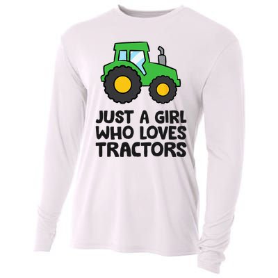 Just A Girl Who Loves Tractors Cooling Performance Long Sleeve Crew