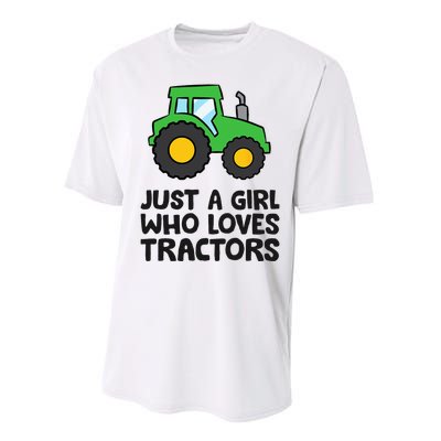 Just A Girl Who Loves Tractors Performance Sprint T-Shirt