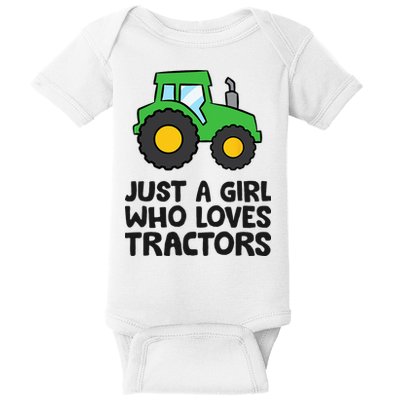 Just A Girl Who Loves Tractors Baby Bodysuit