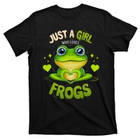 Just A Girl Who Loves Frogs Funny Frog Lover Girl Woman T-Shirt