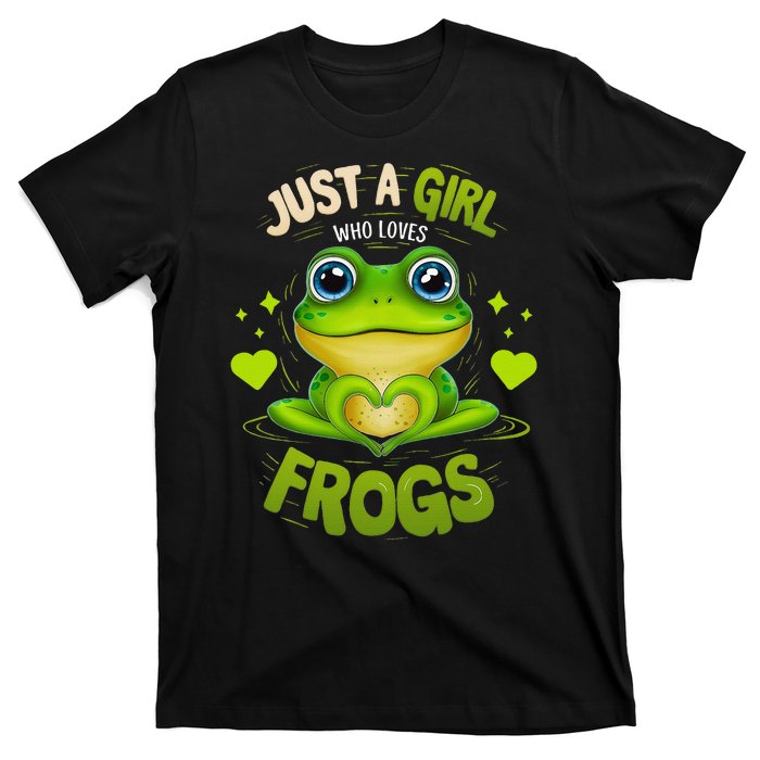 Just A Girl Who Loves Frogs Funny Frog Lover Girl Woman T-Shirt