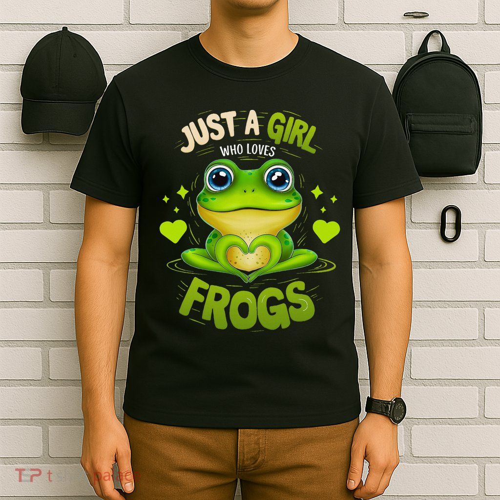 Just A Girl Who Loves Frogs Funny Frog Lover Girl Woman T-Shirt