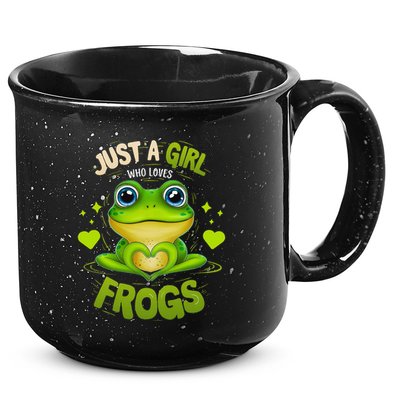Just A Girl Who Loves Frogs Funny Frog Lover Girl Woman 15oz Campfire Ceramic Mug