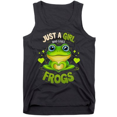 Just A Girl Who Loves Frogs Funny Frog Lover Girl Woman Tank Top