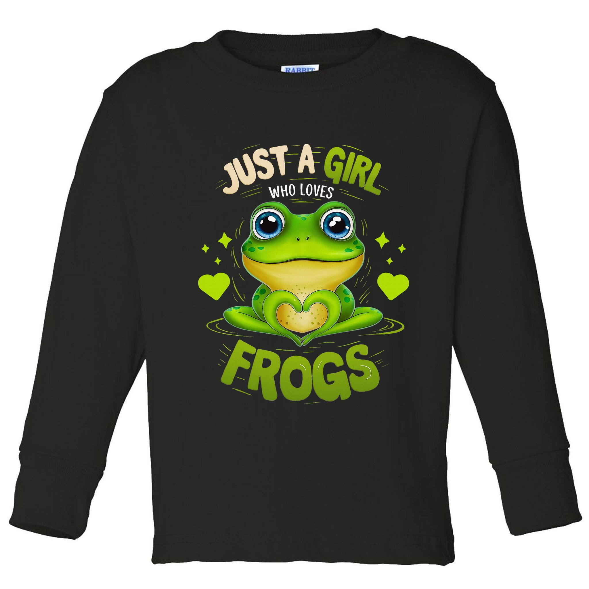 Just A Girl Who Loves Frogs Funny Frog Lover Girl Woman Toddler Long Sleeve Shirt