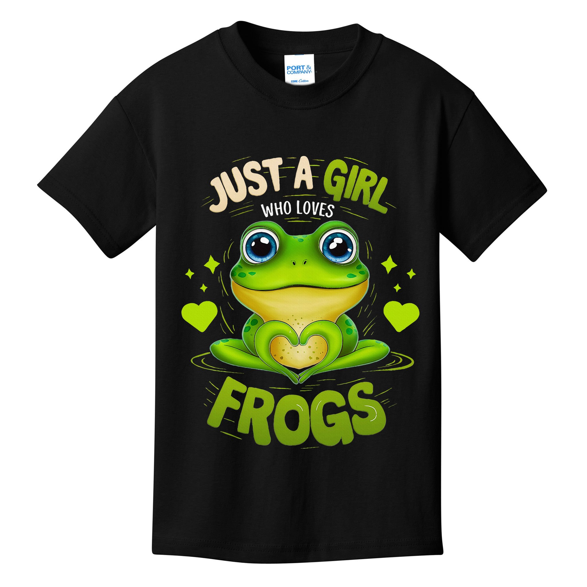 Just A Girl Who Loves Frogs Funny Frog Lover Girl Woman Kids T-Shirt