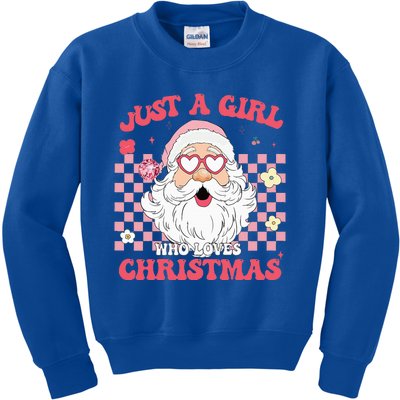 Just A Girl Who Loves Christmas Xmas Creative Funny Santa  Kids Sweatshirt