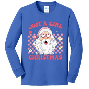 Just A Girl Who Loves Christmas Xmas Creative Funny Santa  Kids Long Sleeve Shirt